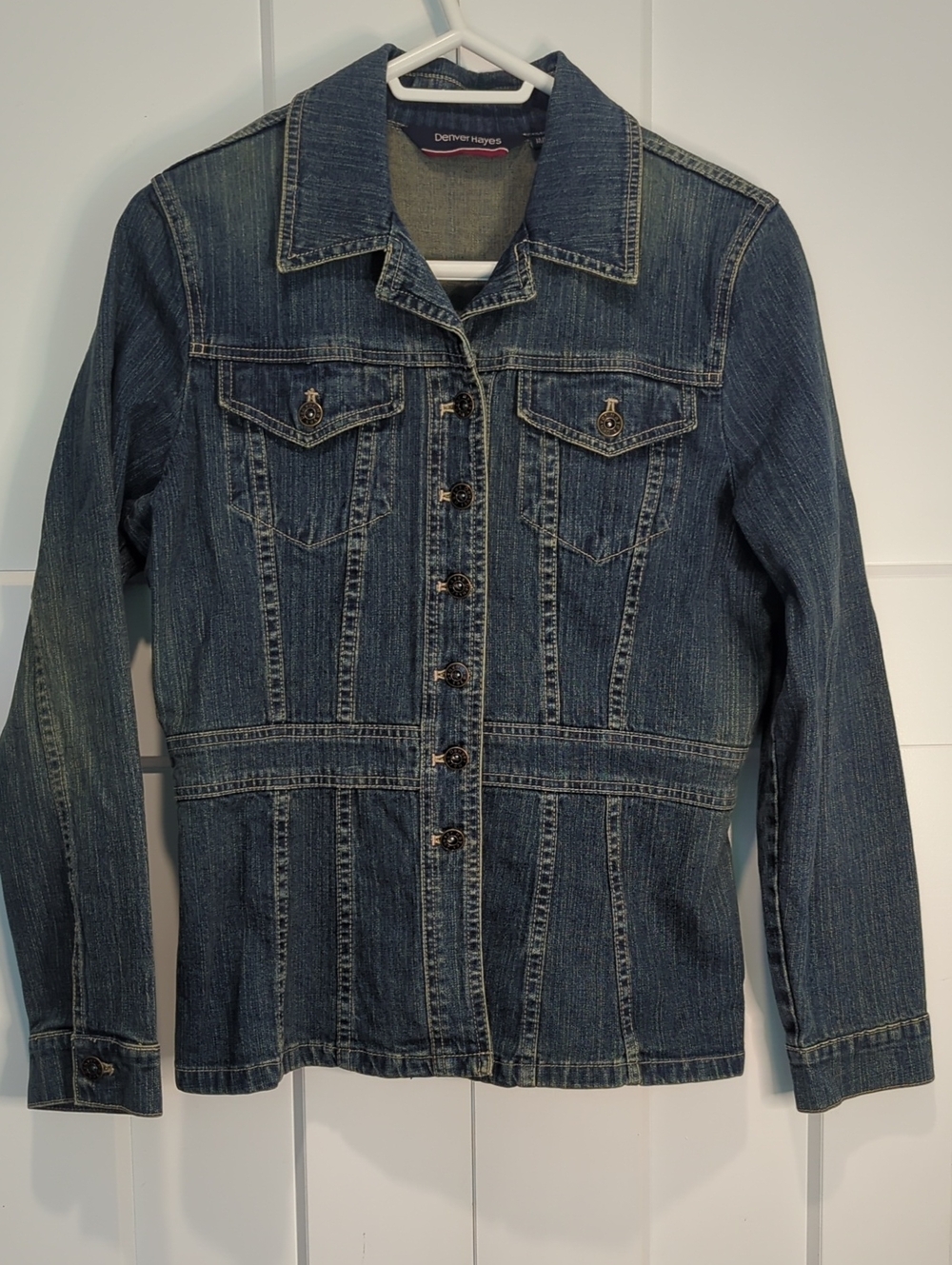 Vintage Denver Hayes Women's Fitted Denim Jacket Size M